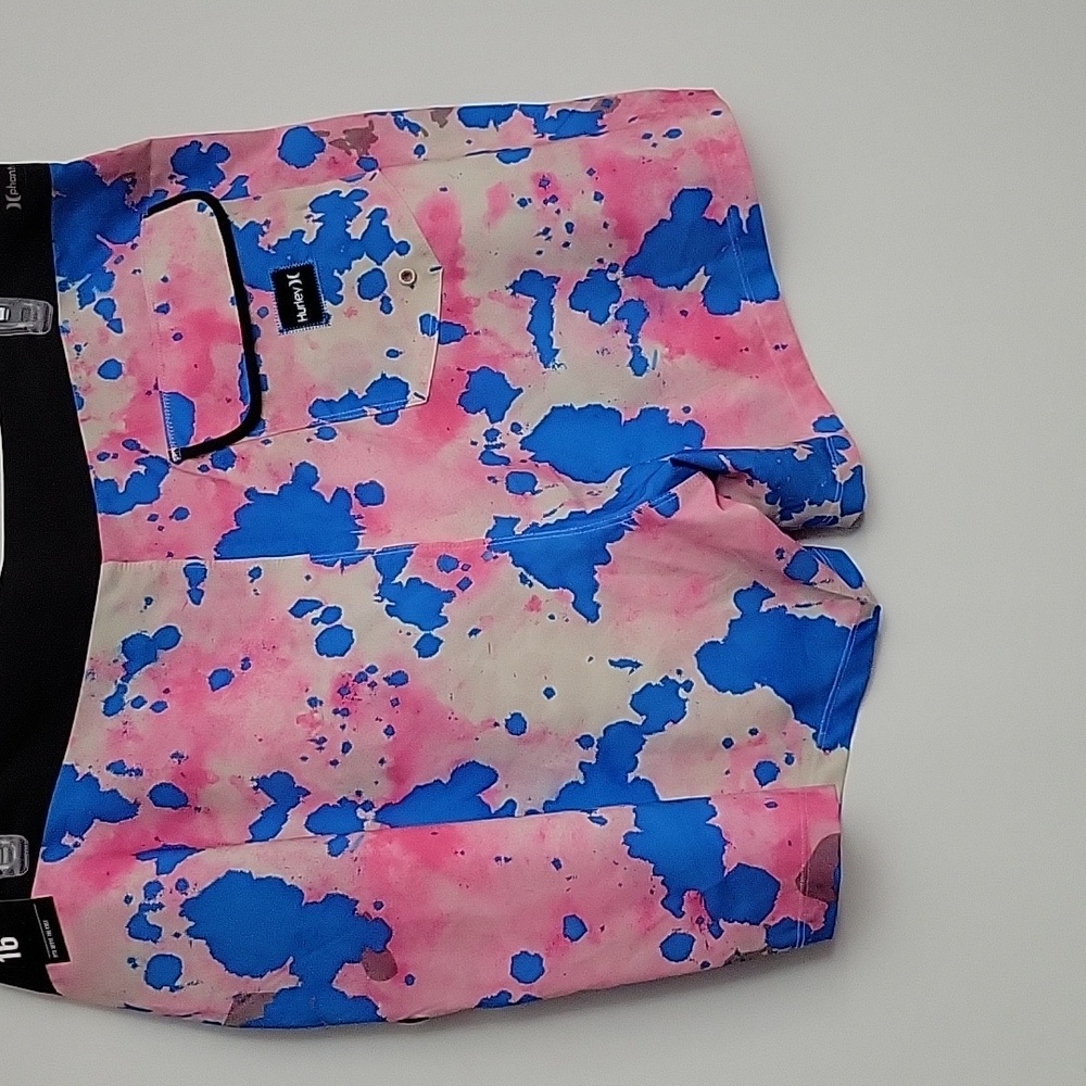NWT Hurley Phantom Beach Daze Board Shorts Size 40 Pink and White - Picture 3 of 10